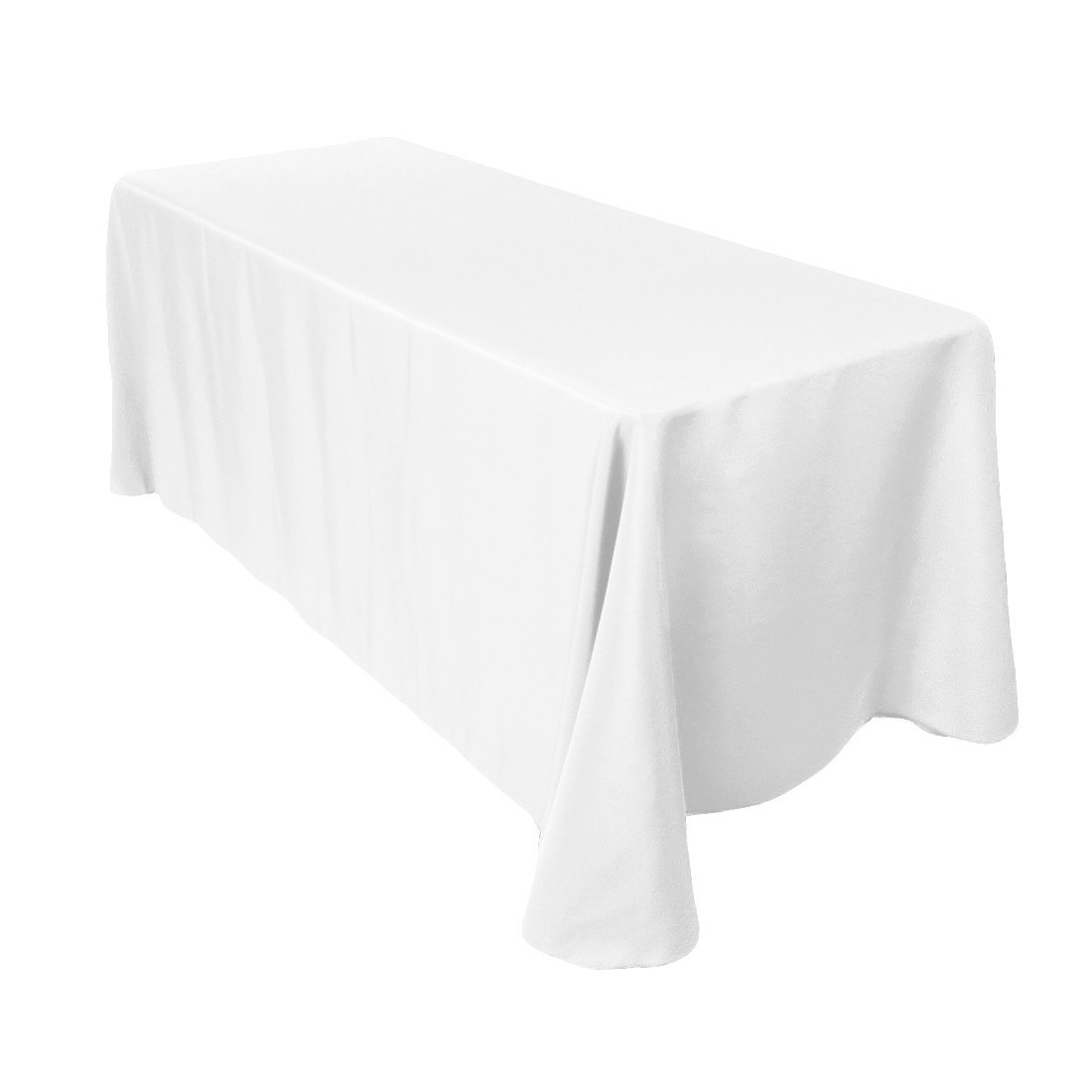 8 ft Polyester White Table Drape